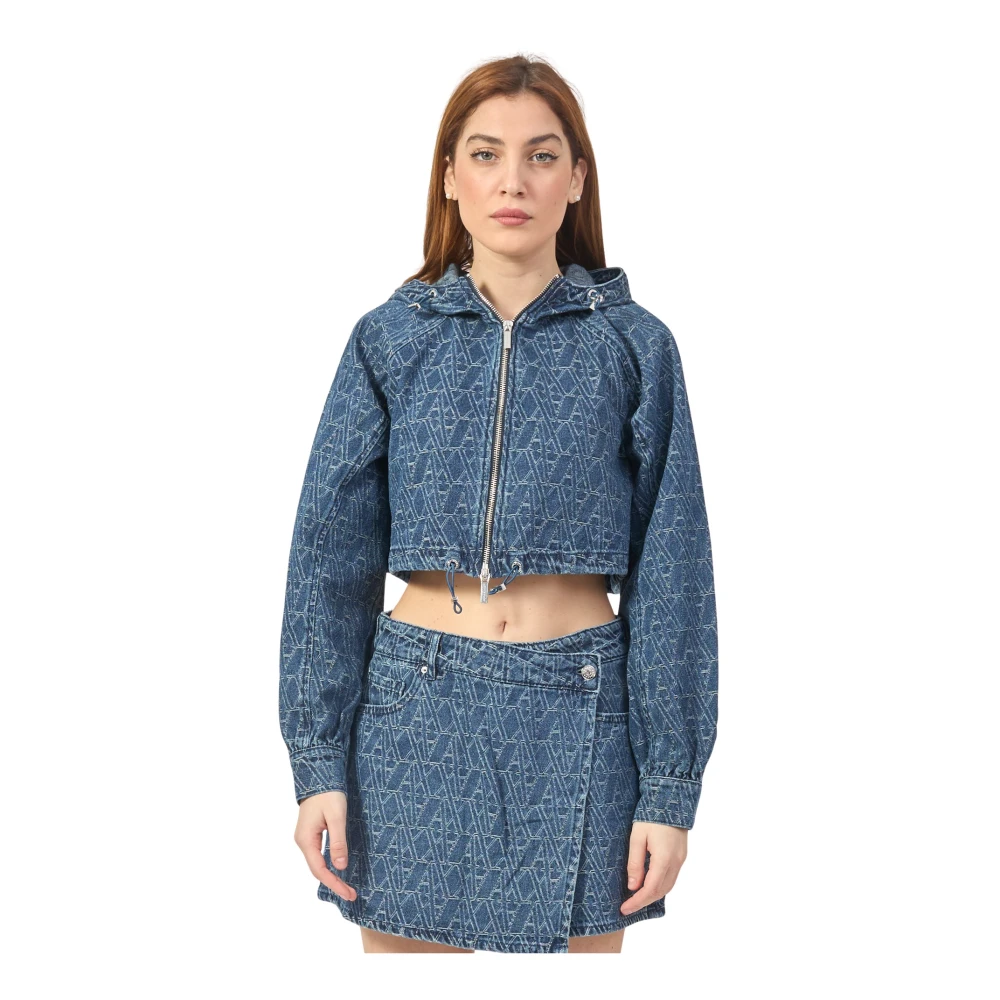 Armani Exchange Denim Jassen Collectie Blue Dames