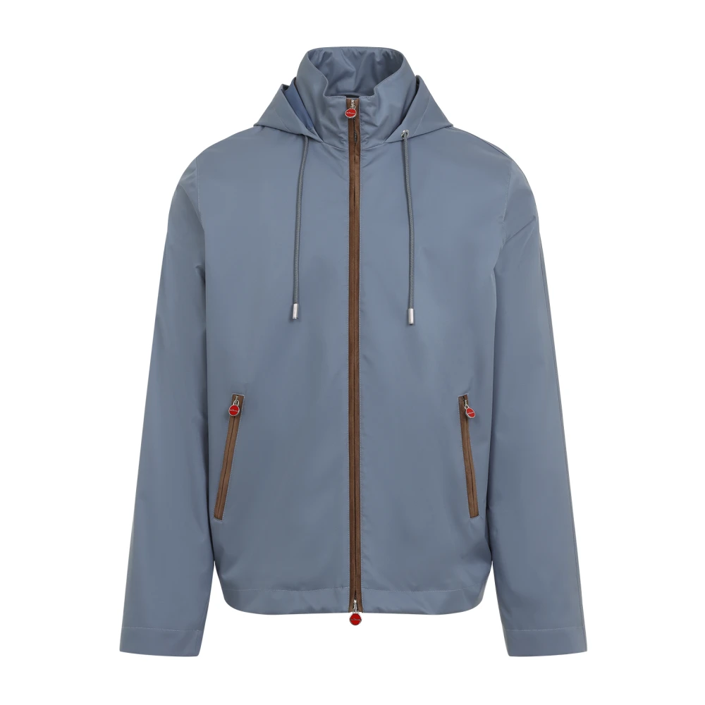 Kiton Avio Bomber Jacket Blue Heren