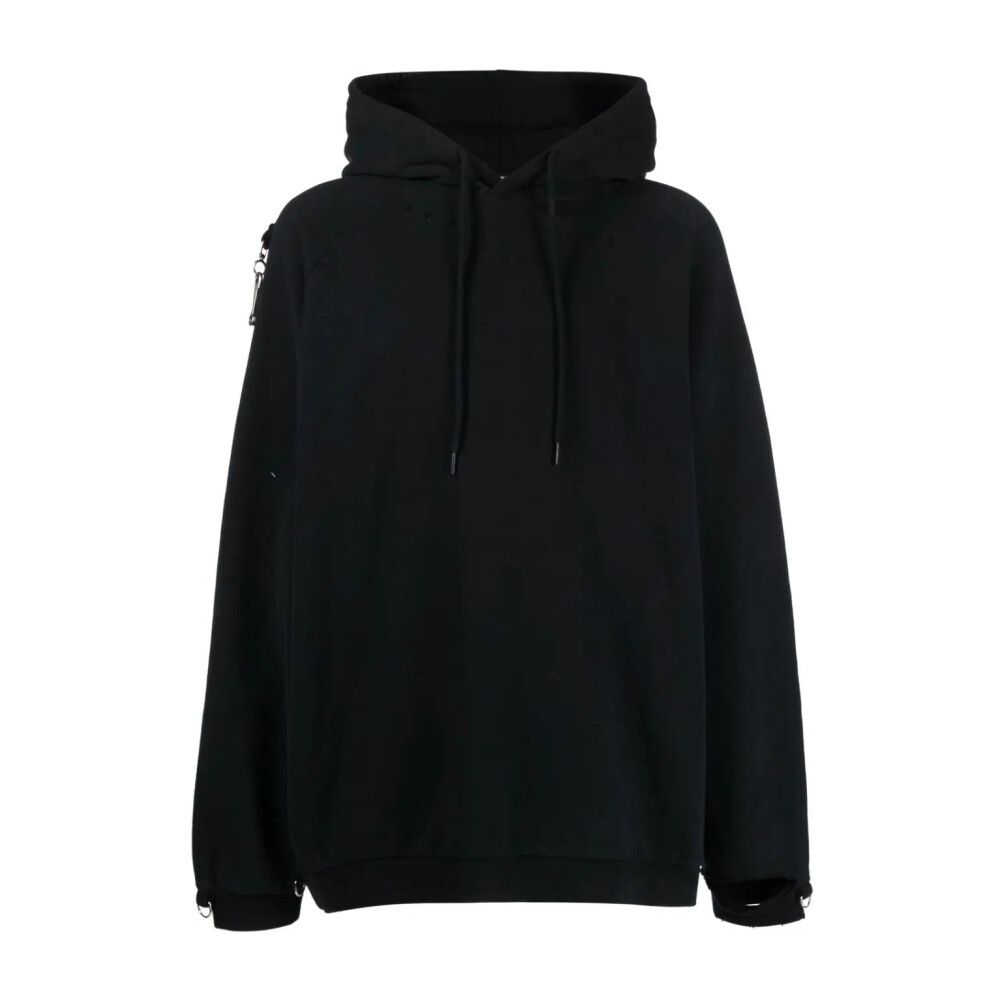 Sudadera Negra de Algod n con Estampado Gr fico Raf Simons Hombre