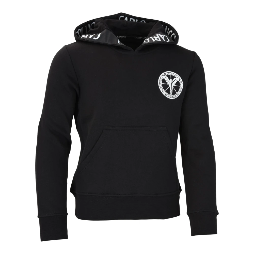Carlo Colucci Men's Black Limited Edition Artistic Sweatshirts