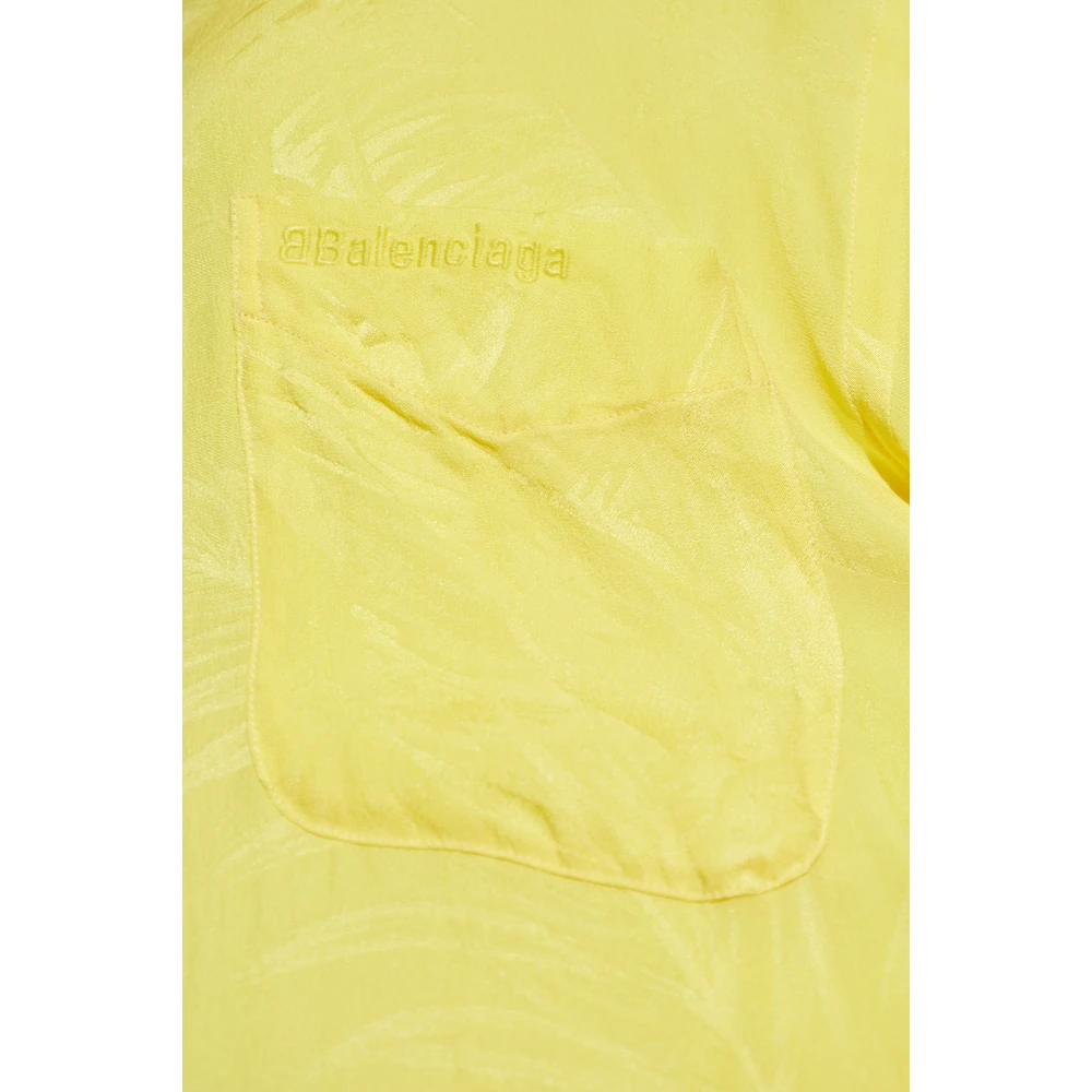 Balenciaga Overhemd met een zak Yellow Dames