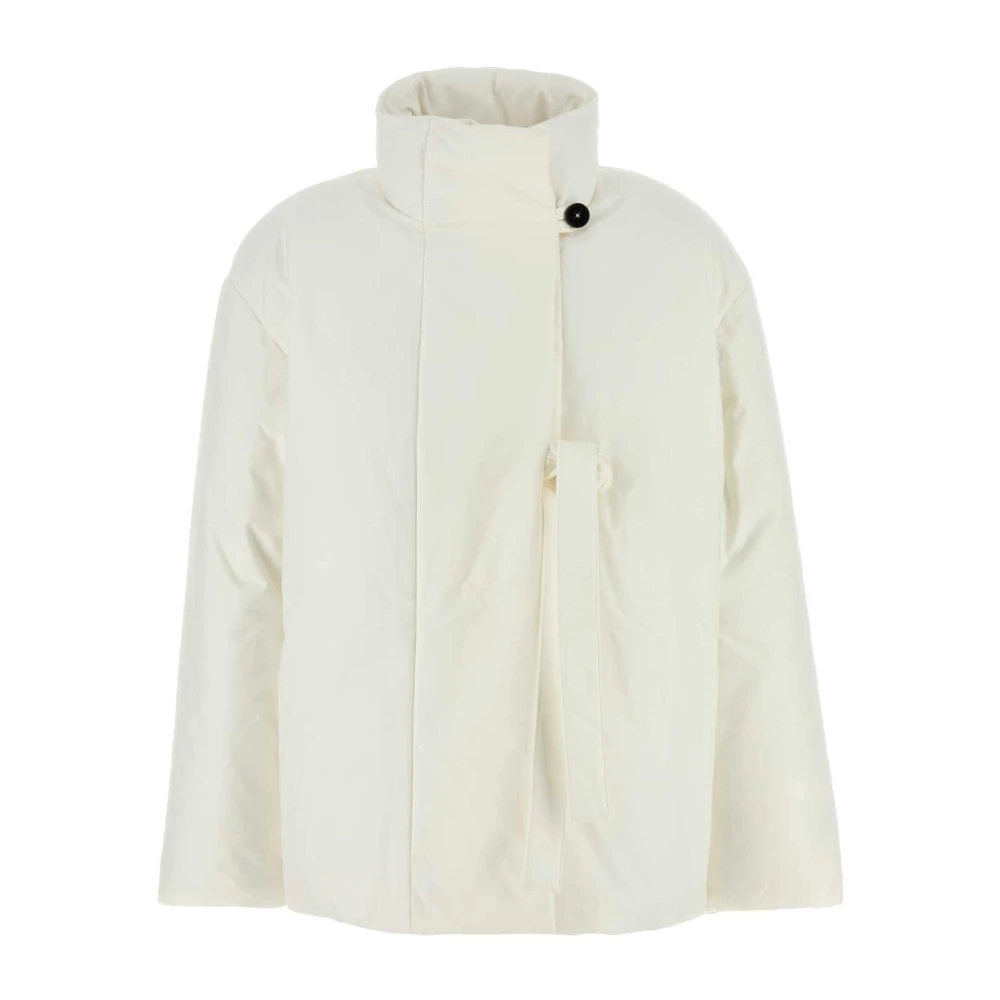 Jil Sander Witte katoenen donsjack White Dames