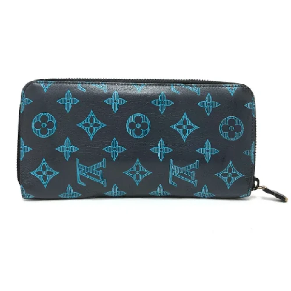 Louis Vuitton Vintage Pre-owned Leather wallets Blue Dames