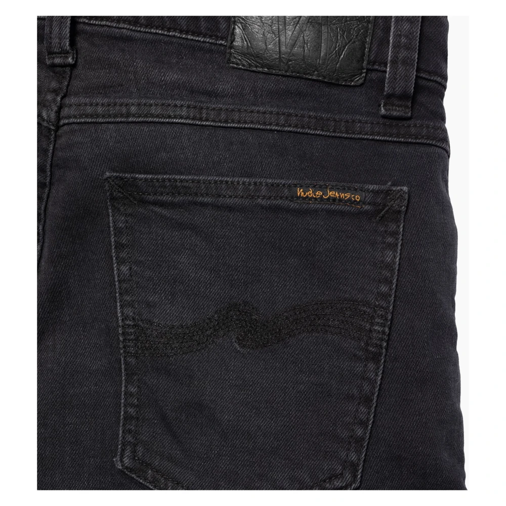 Nudie Jeans Zwarte organische stretch jeans Black Heren