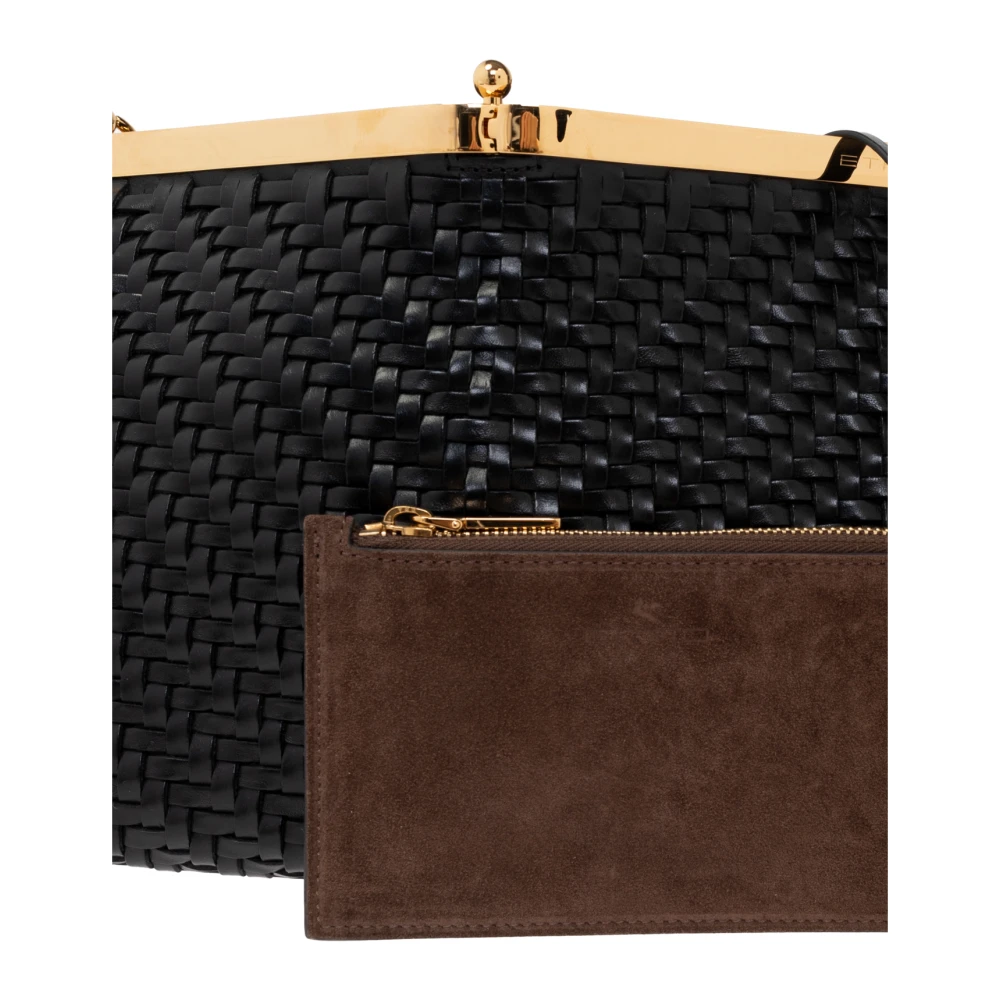 ETRO Schoudertas Vela Medium Black Dames