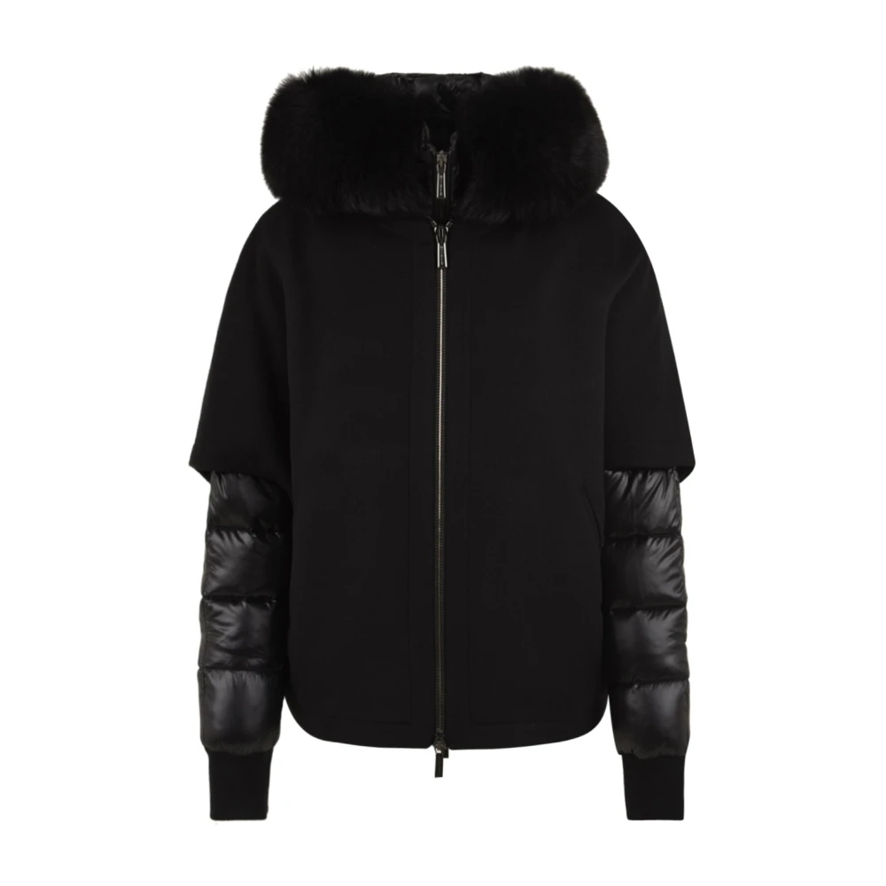 Moorer Vrouw Zwart Jassen Dames, S, Coats