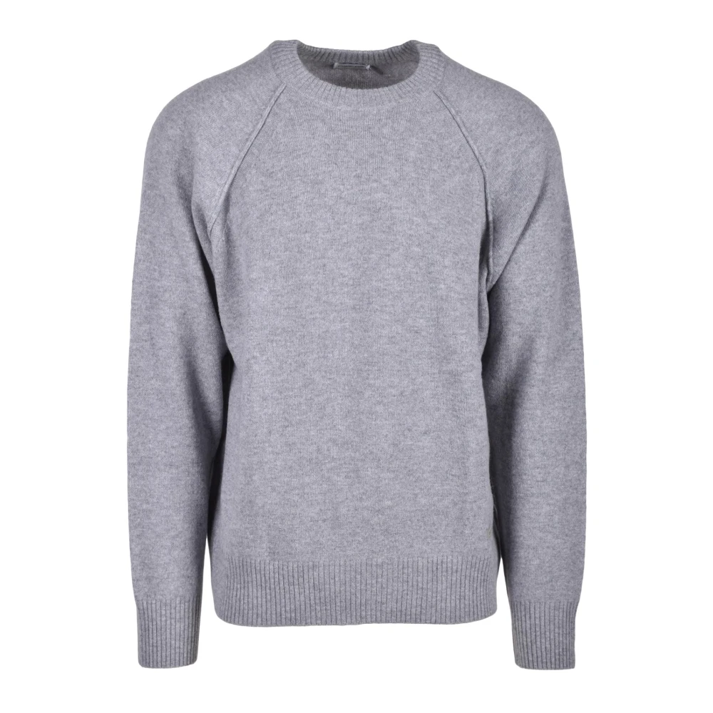 Calvin Klein Wollen Gebreide Trui Gray Heren