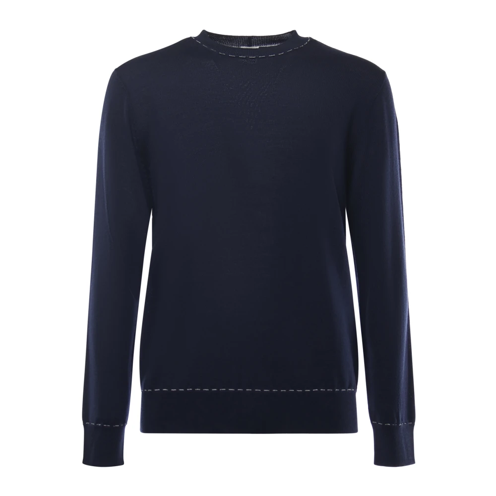 Eleventy Men's Blue Round-Neck Knitwear