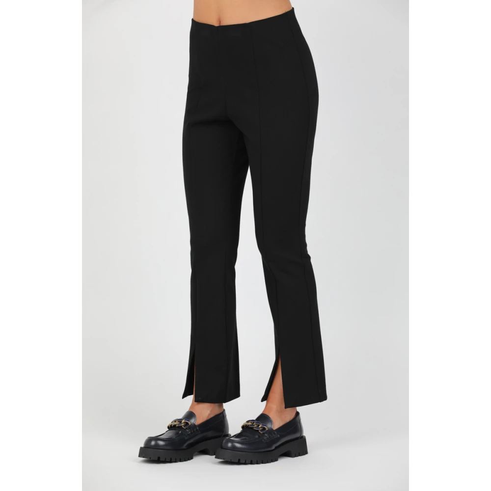 MeiMeiJ Wijde broek met splitten Black Dames