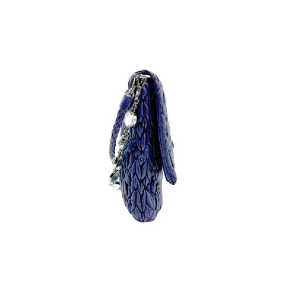 Miu Pre-owned Leather shoulder-bags Blue Dames