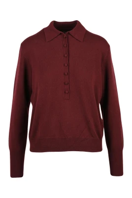 Polo i stickad ull