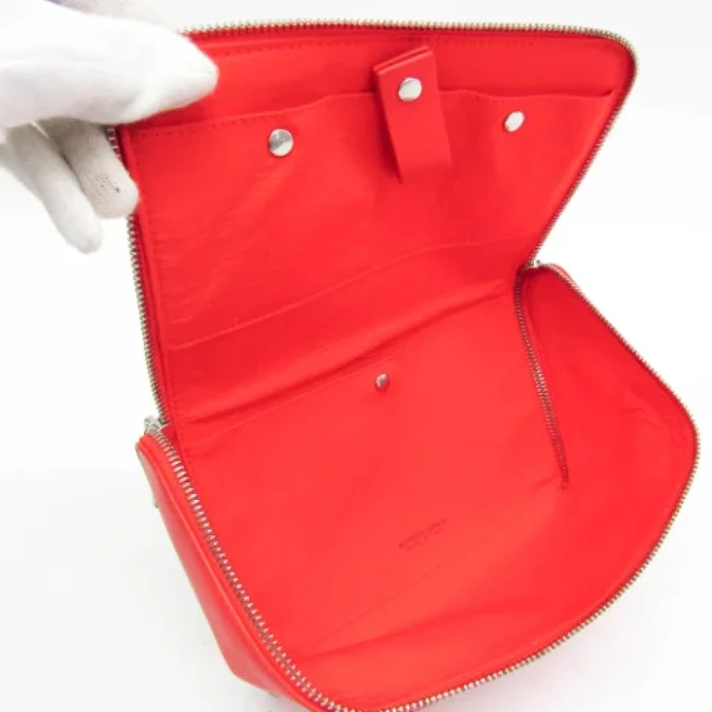 Bottega Veneta Vintage Pre-owned Leather clutches Red Dames