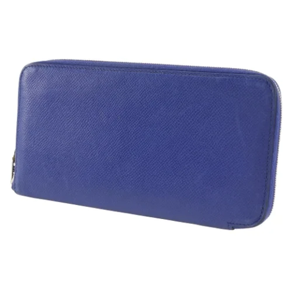 Hermès Vintage Pre-owned Leather wallets Blue Dames