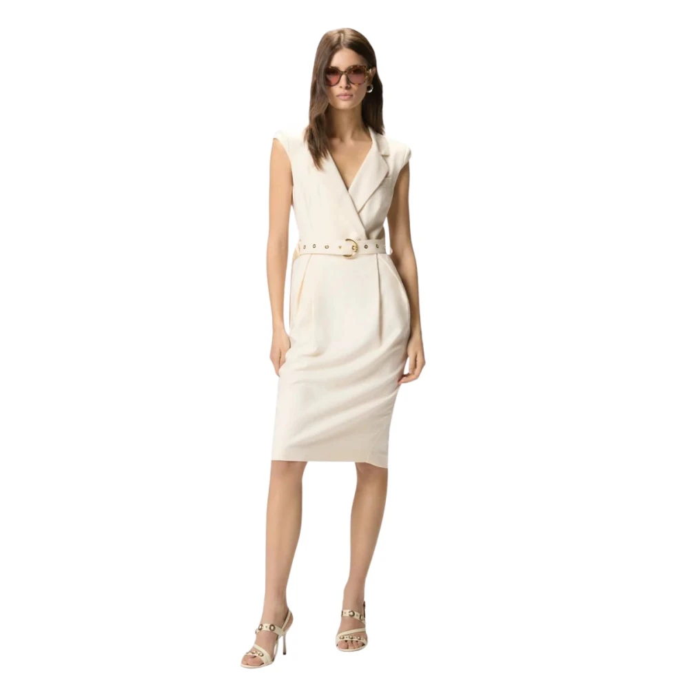 Pinko Women's White Midi Dresses, Xs, Amadine Midi Dress