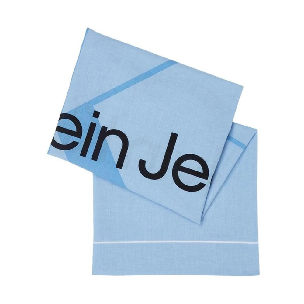 Calvin Klein Pashmina Sjaal Katoen Dames Collectie Blue Dames