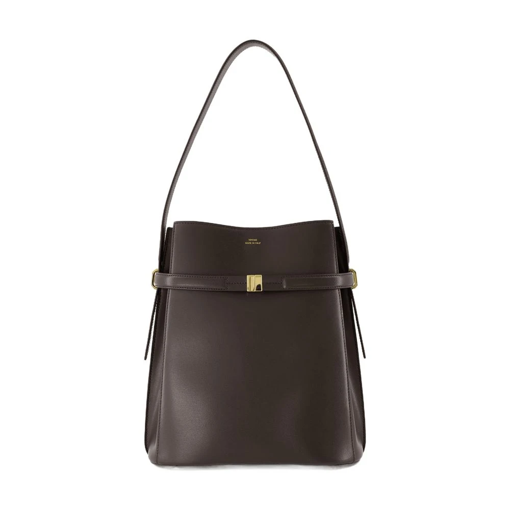 Totême Women's Black Belted Bucket Bag - Shoulder Bags - One Size - Bags