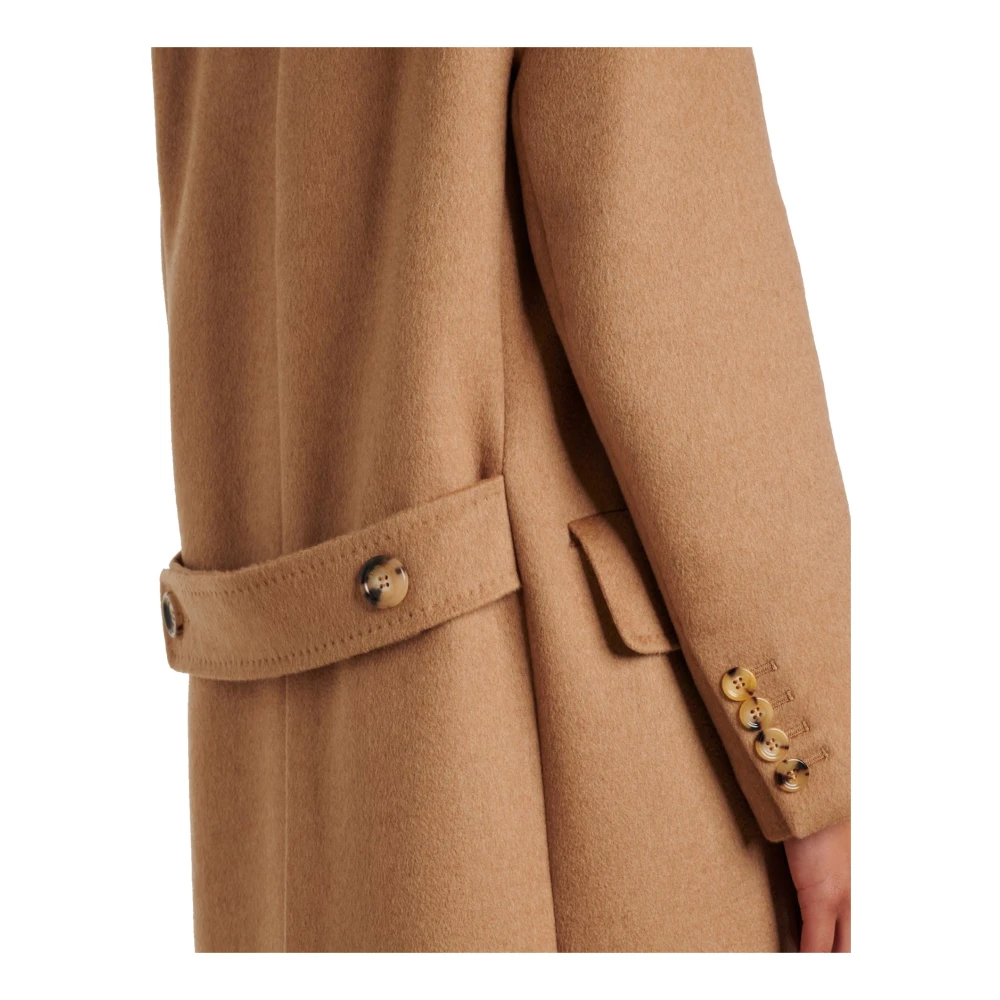 Max Mara Wollen jas met reverskraag Brown Dames