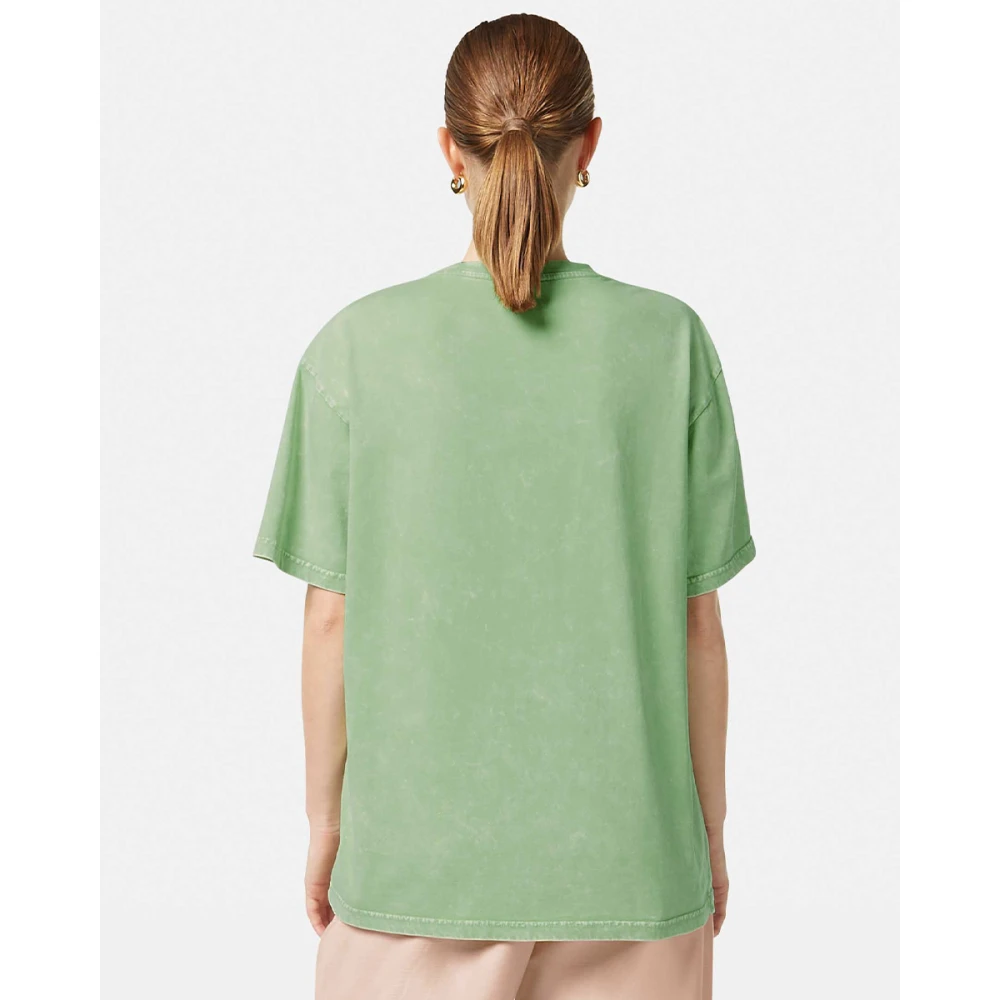 Scotch & Soda Gewassen Logo T-shirt Green Dames