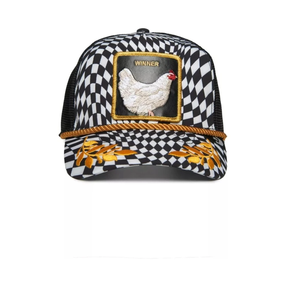 Goorin Bros Zwarte Geruite Kip Truckerpet Multicolor Heren