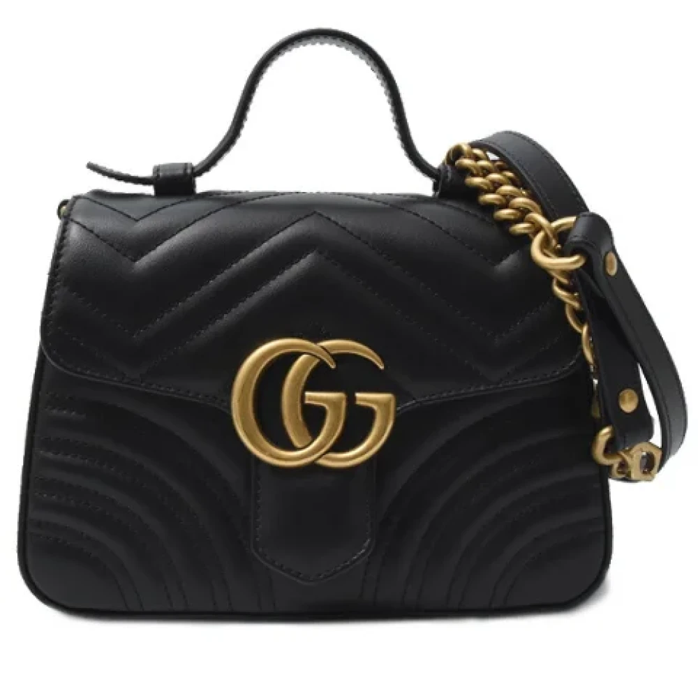 Gucci Vintage Pre-owned Leather gucci-bags Black Dames