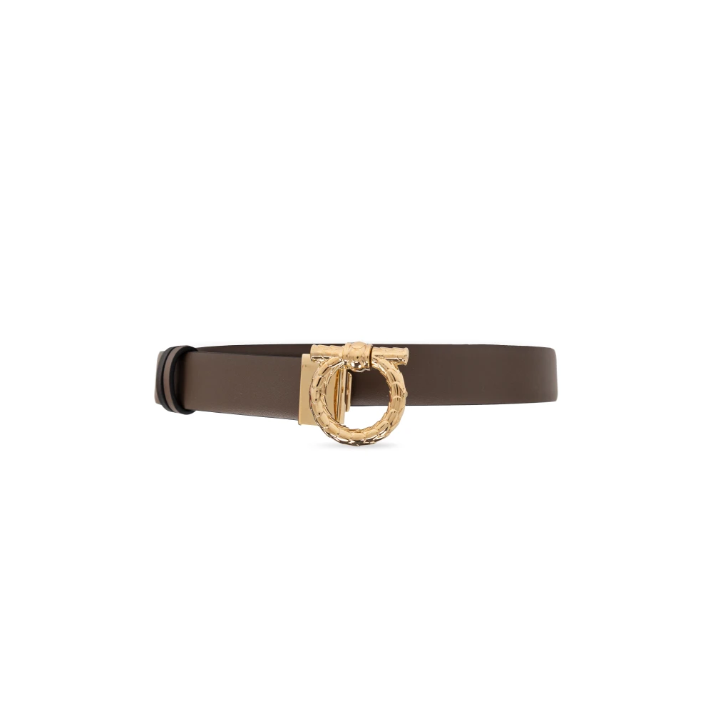 Salvatore Ferragamo Omkeerbare leren riem Brown Dames