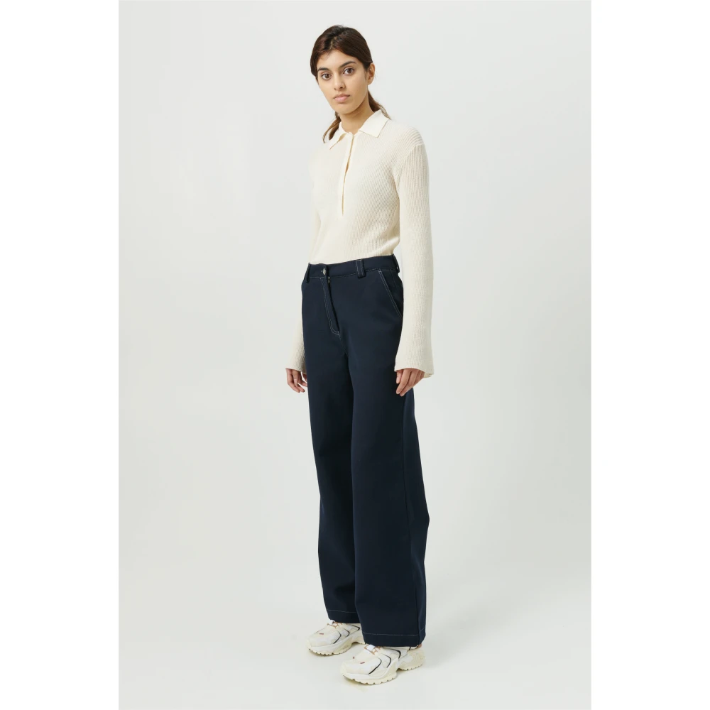 Soulland Flare Sleeve Gebreide Trui White Dames