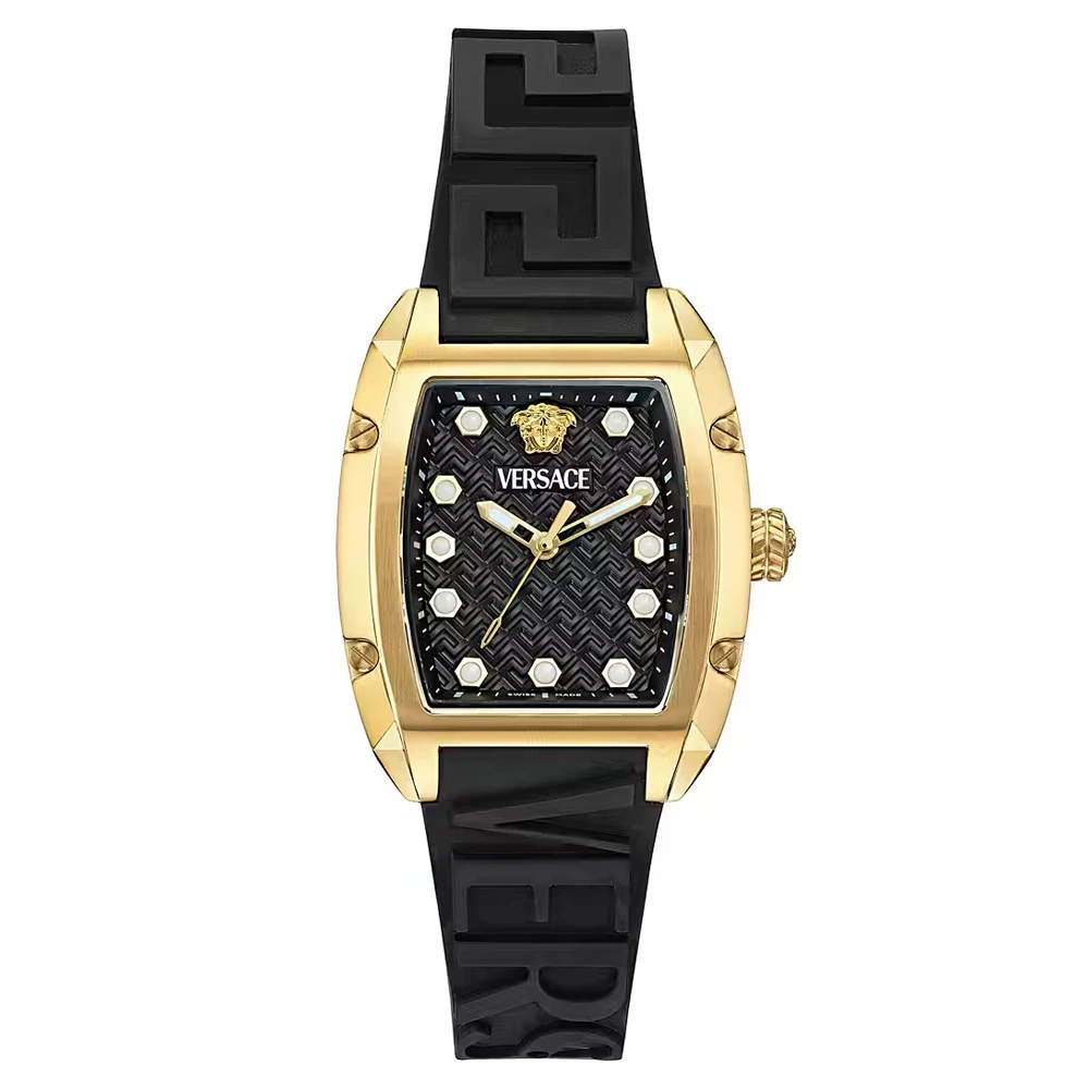 Versace Dominus Quartz Analogue Watch - Gold/Black - Image 2