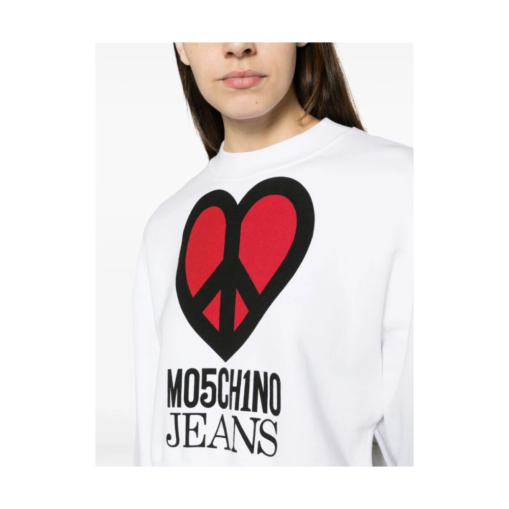 Moschino Grafische Print Sweatshirt White Dames