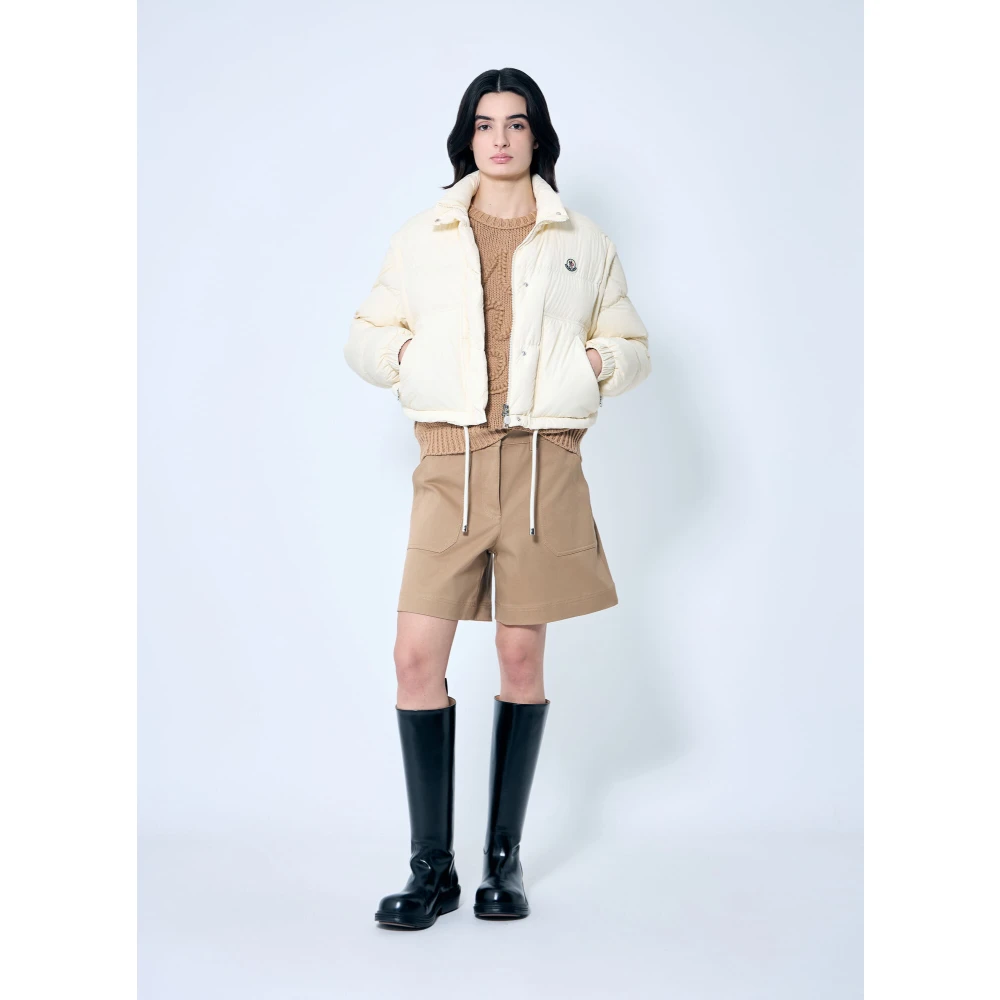 Moncler Afneembare Mouw Donsjas Beige Dames