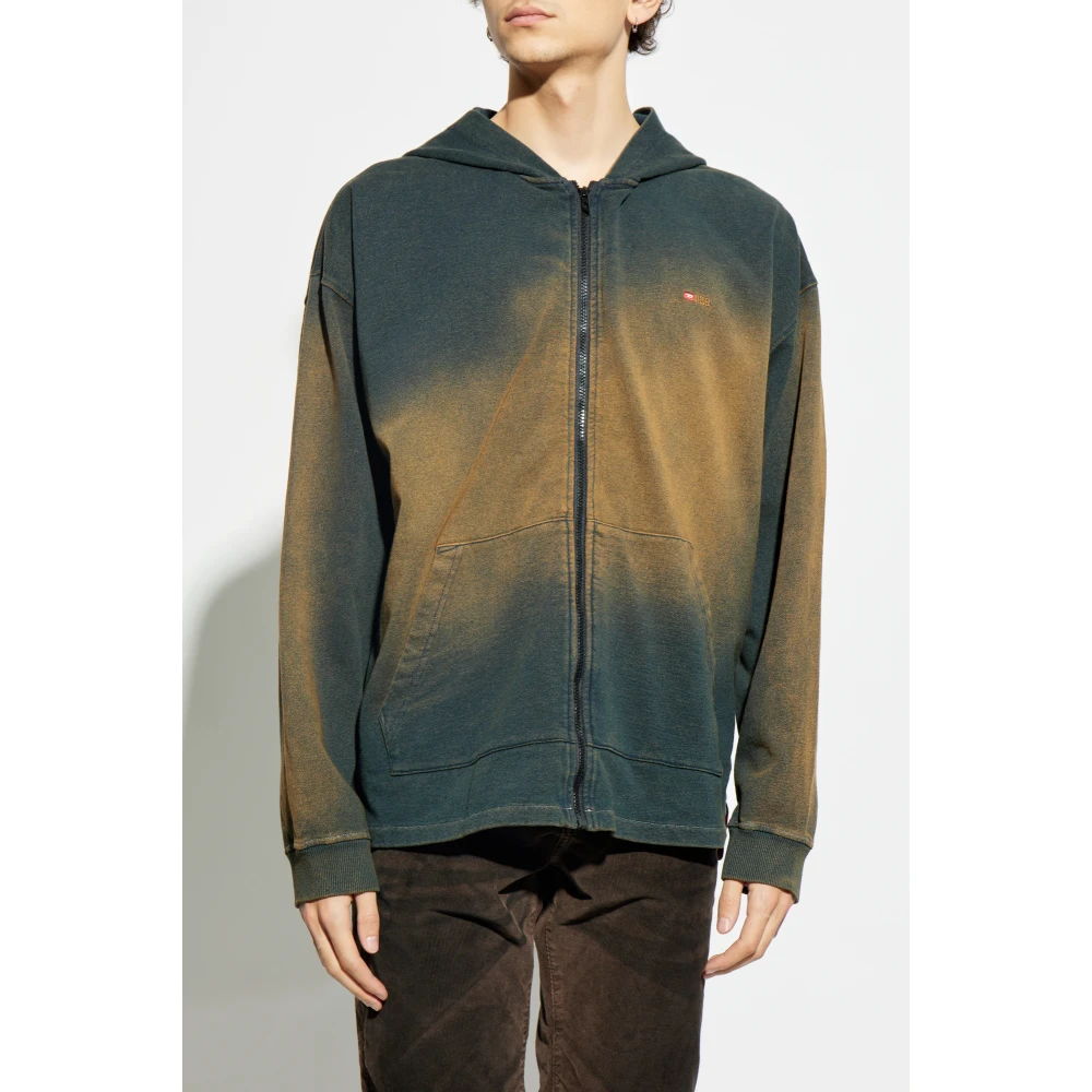 Diesel Hoodie 'S-Blaxt-Hood-Zip' Brown Heren
