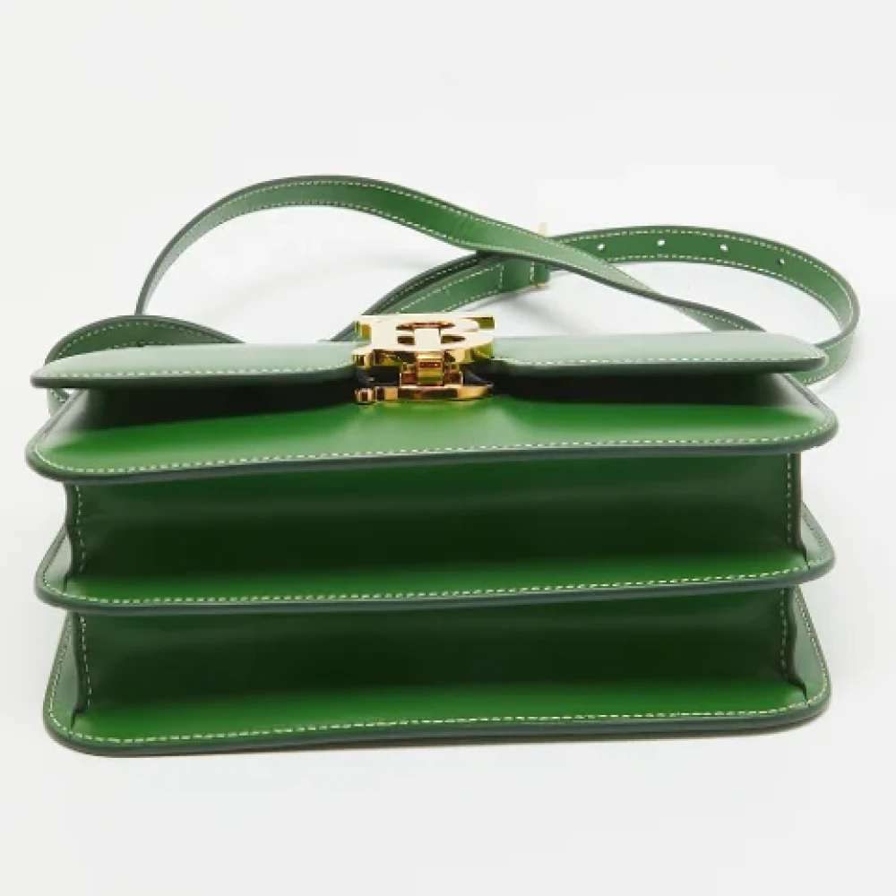 Burberry Vintage Pre-owned Leather shoulder-bags Green Dames