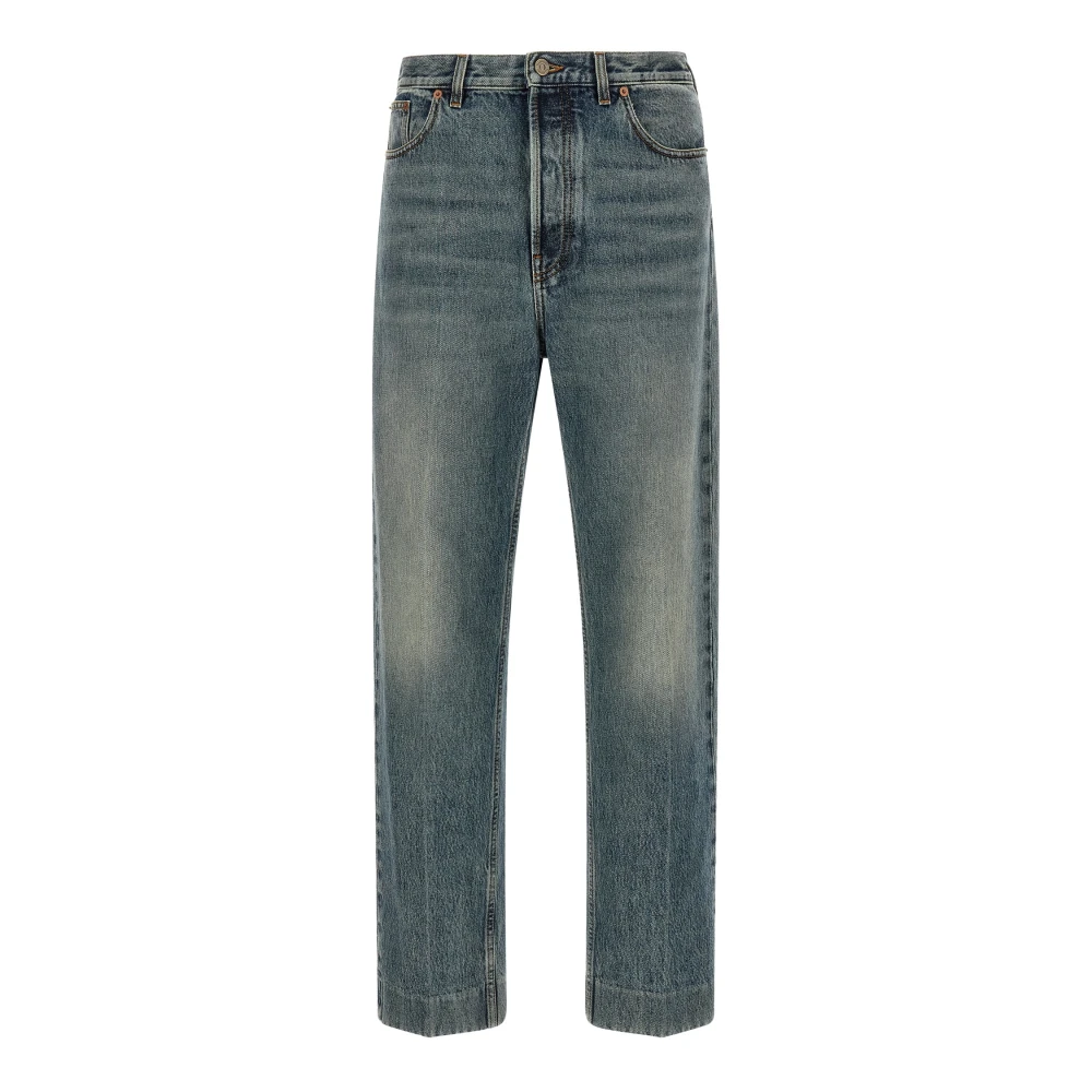 Valentino Garavani Straight Jeans - Male - Straight Fit Jeans - Blue - W32 - Jeans
