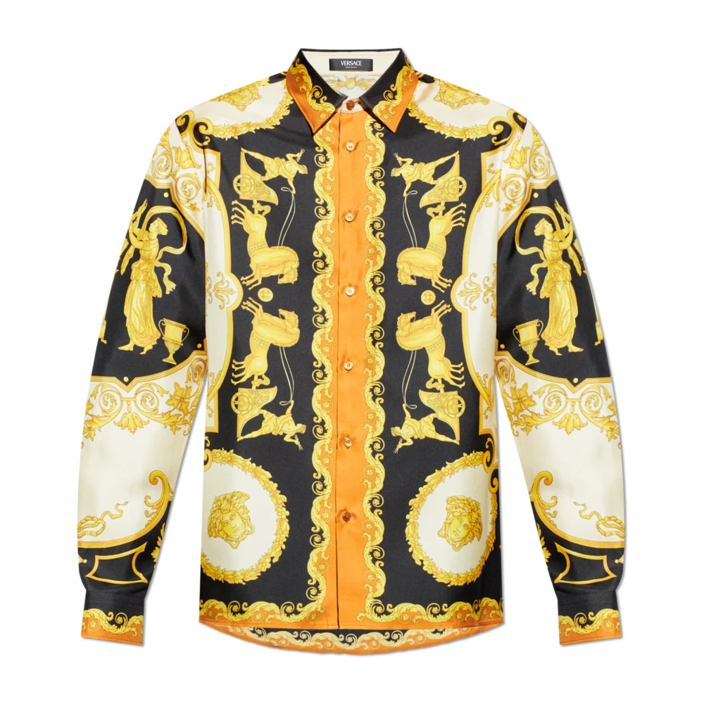 Versace Men's Multicolor Silk Shirt - Casual Shirts - Xl - Shirts