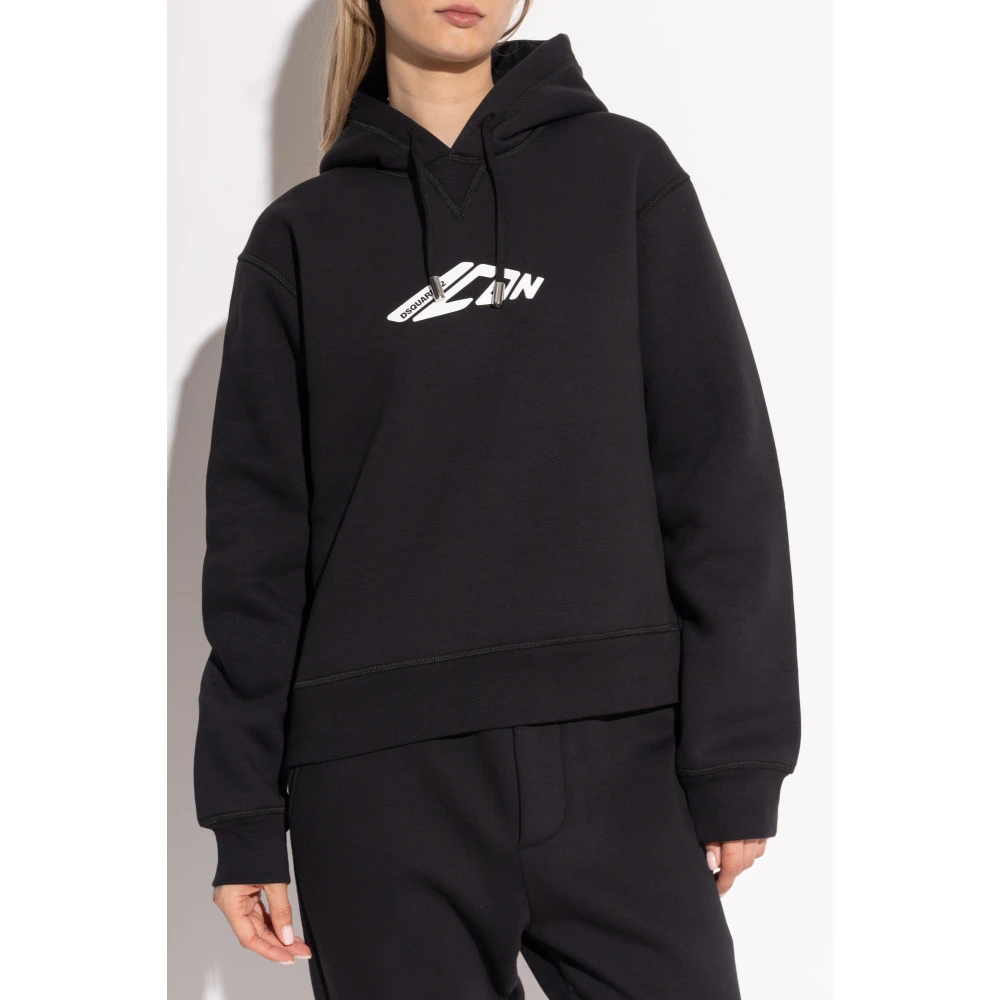 Dsquared2 Sweatshirt met print Black Dames