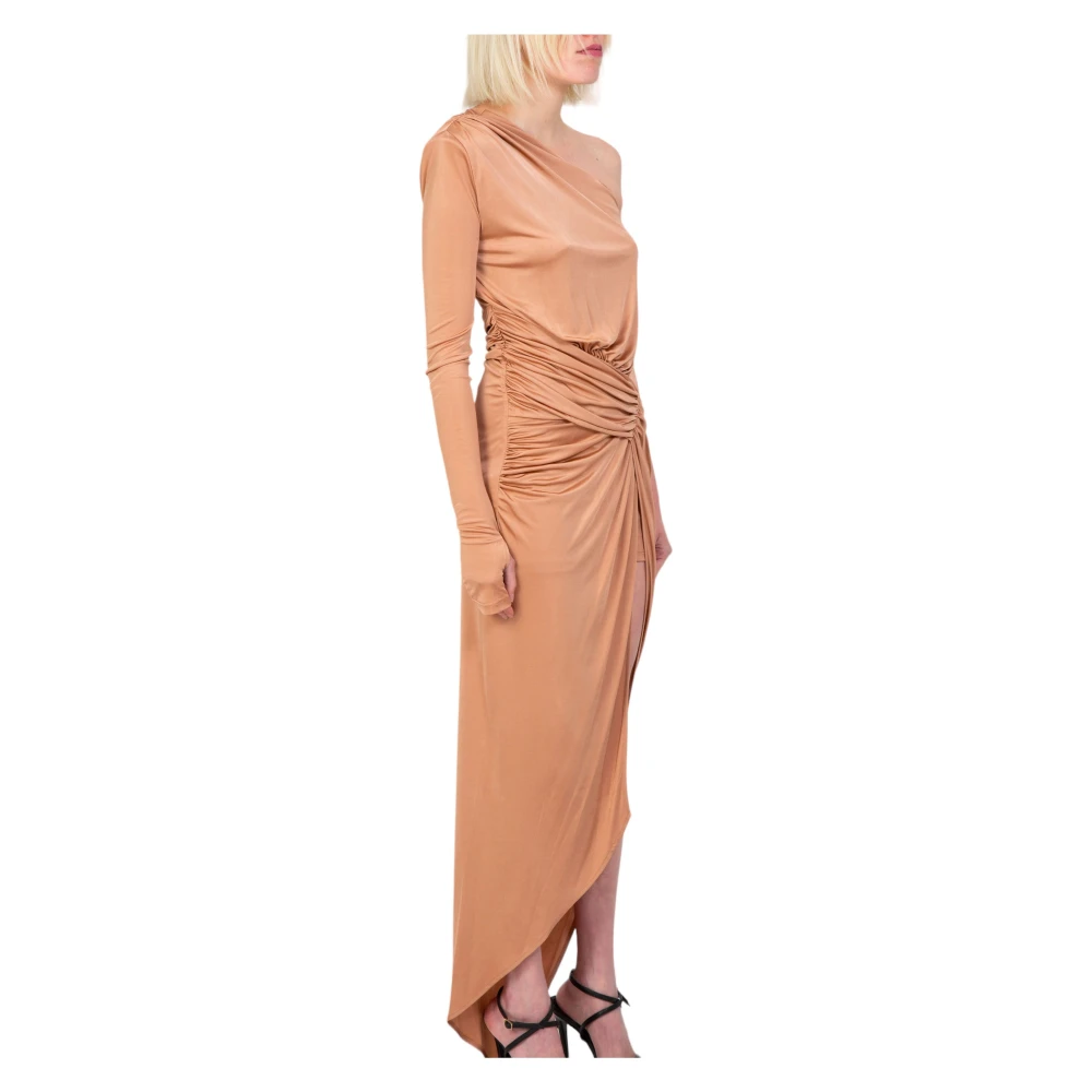 pinko Gedraaide Jurk voor Vrouwen Brown Dames