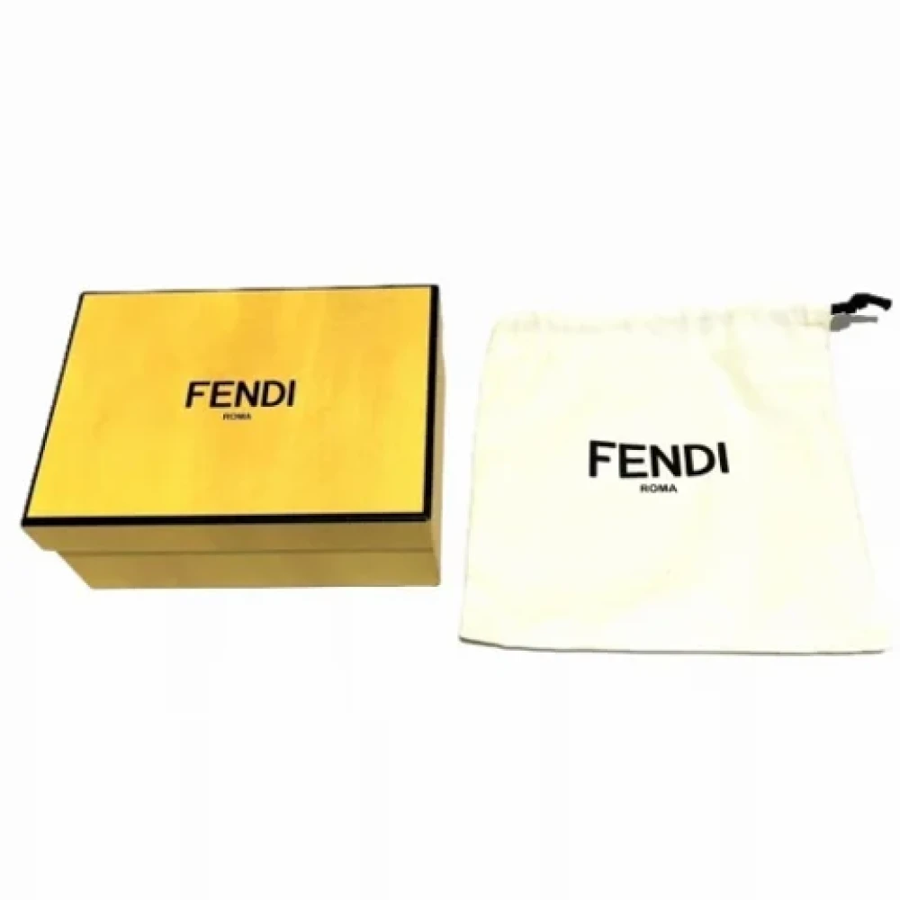 Fendi Vintage Pre-owned Leather key-holders Yellow Dames