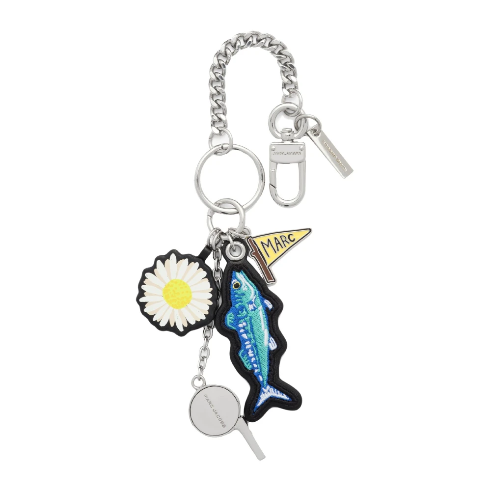 Marc Jacobs Women's Gray Keychains, One Size, Camp Whistle Cluster Bag Charm