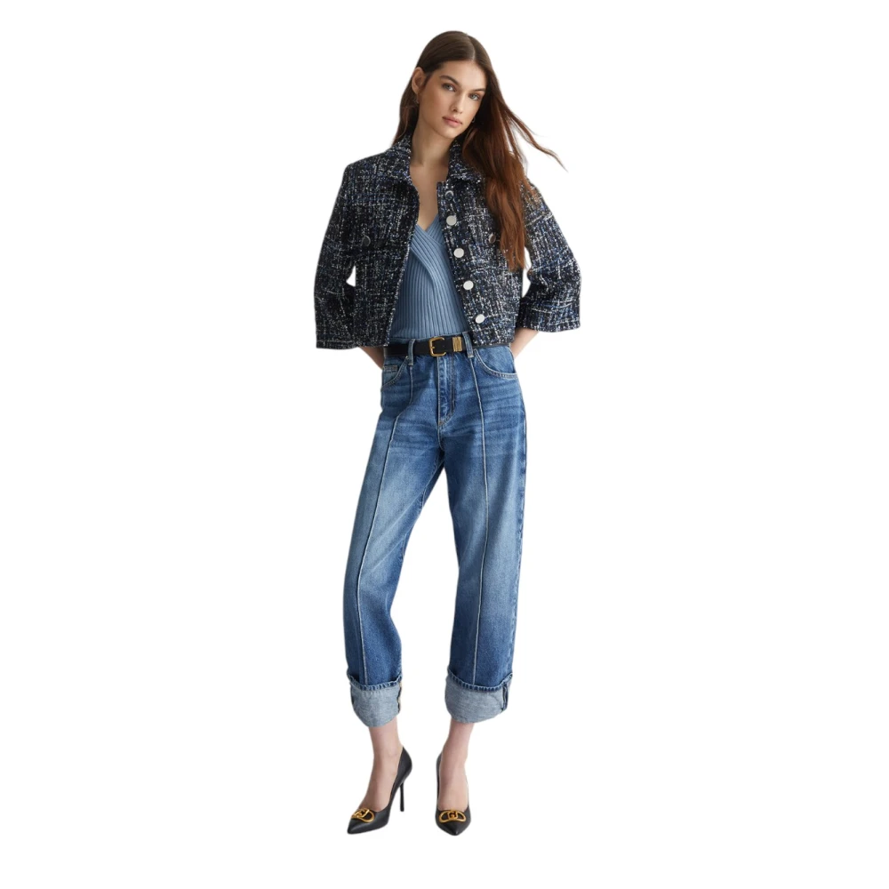 Liu Jo Stijlvolle Gebreide Top Blue Dames