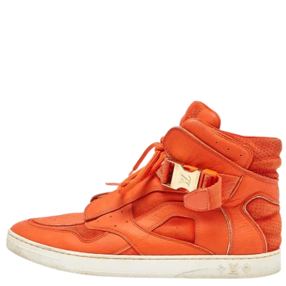 Louis Vuitton Vintage Pre-owned Laeder sneakers Orange, Dam