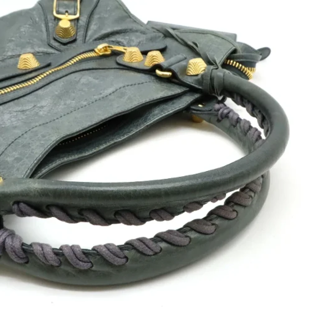 Balenciaga Vintage Pre-owned Leather handbags Green Dames