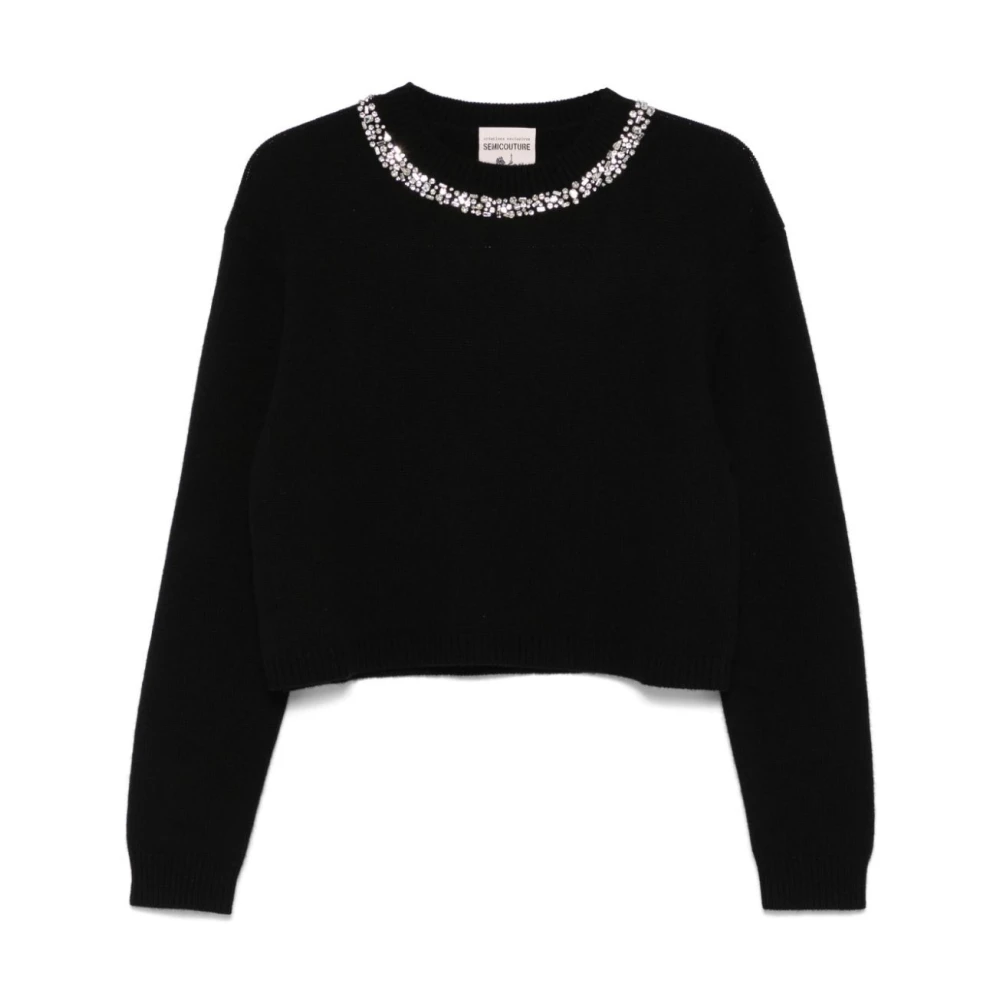 Semicouture Zwarte Sofia Jurk Elegante Stijl Black Dames