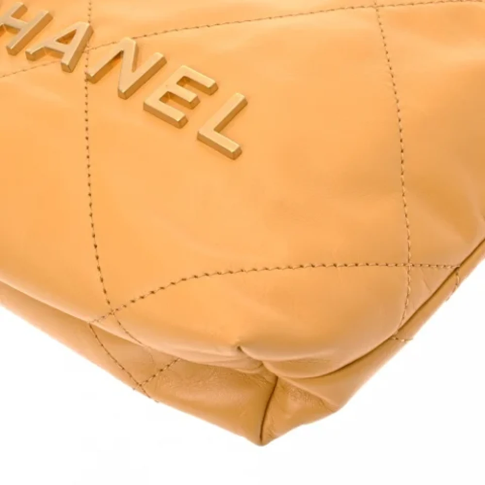 Chanel Vintage Pre-owned Leather chanel-bags Yellow Dames