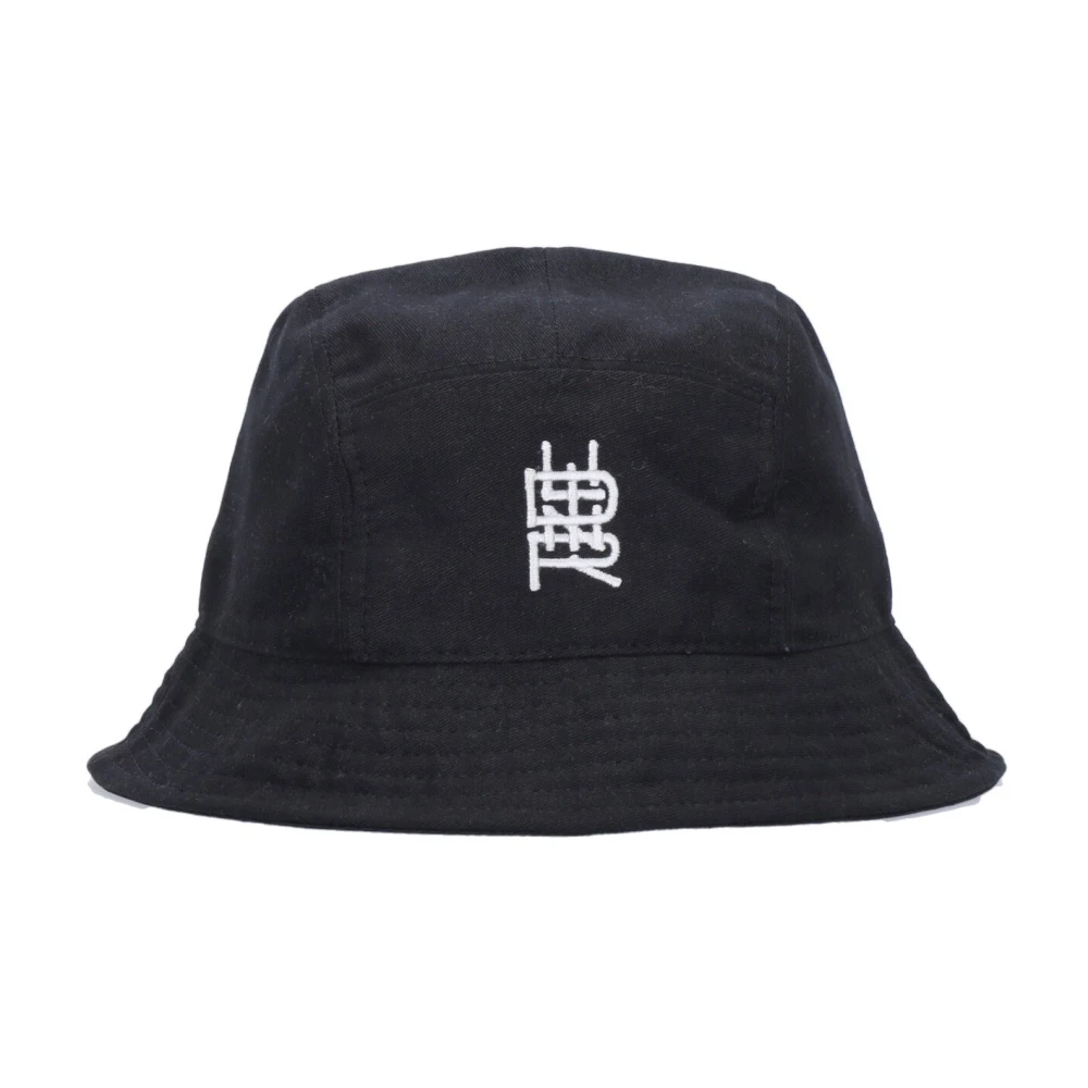 Dolly Noire Zwarte Bucket Hat Samenwerking Geborduurd Katoen Black Heren