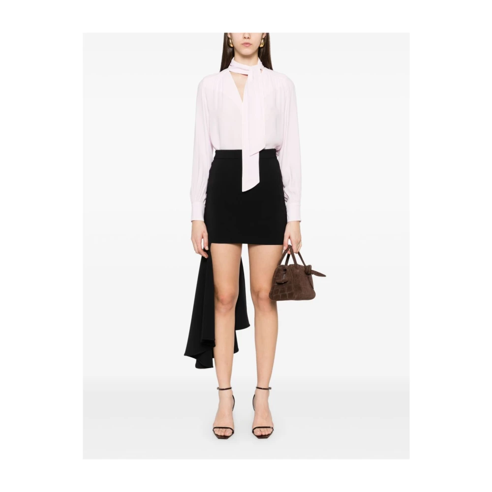 Elisabetta Franchi Roze Geborduurde Logo Blouse Pink Dames