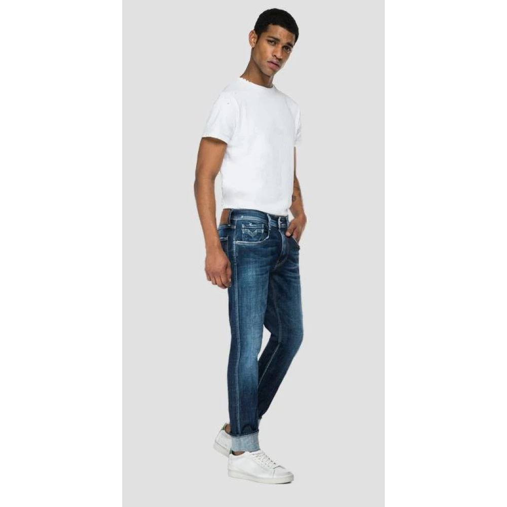 Replay Slim Fit Eco Jeans Blue Heren