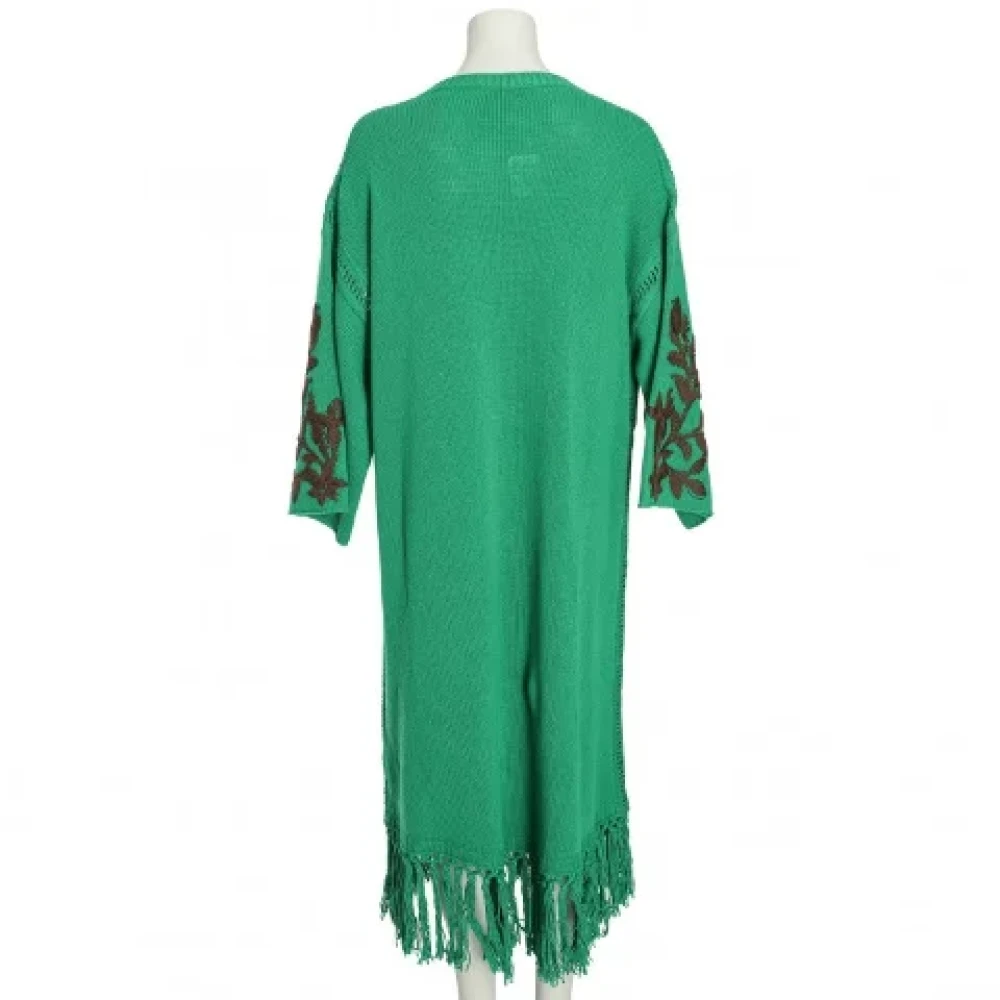 Valentino Vintage Pre-owned Wool dresses Green Dames
