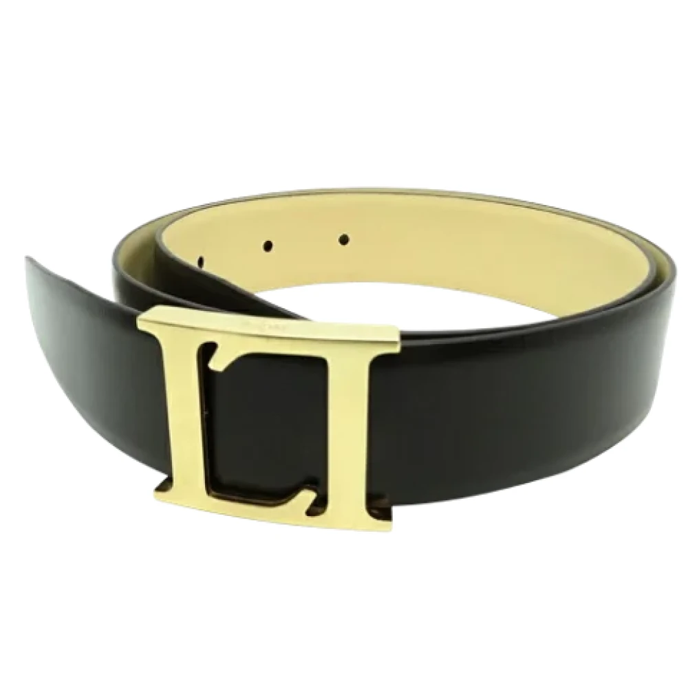 Loewe Pre-owned Leather belts Black Dames