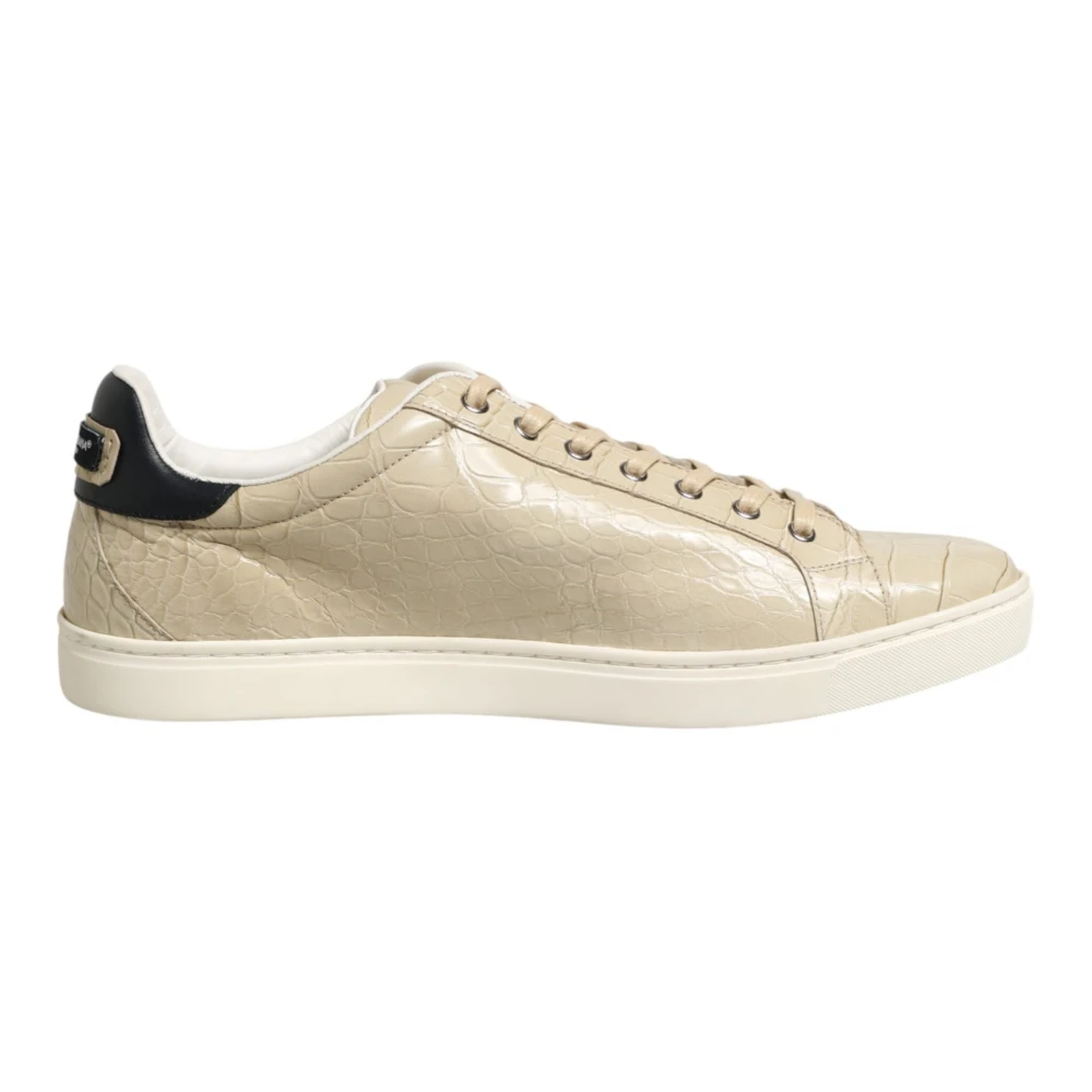 Dolce & Gabbana Men's Beige Sneakers, 9 Uk, London Low-Top Trainers