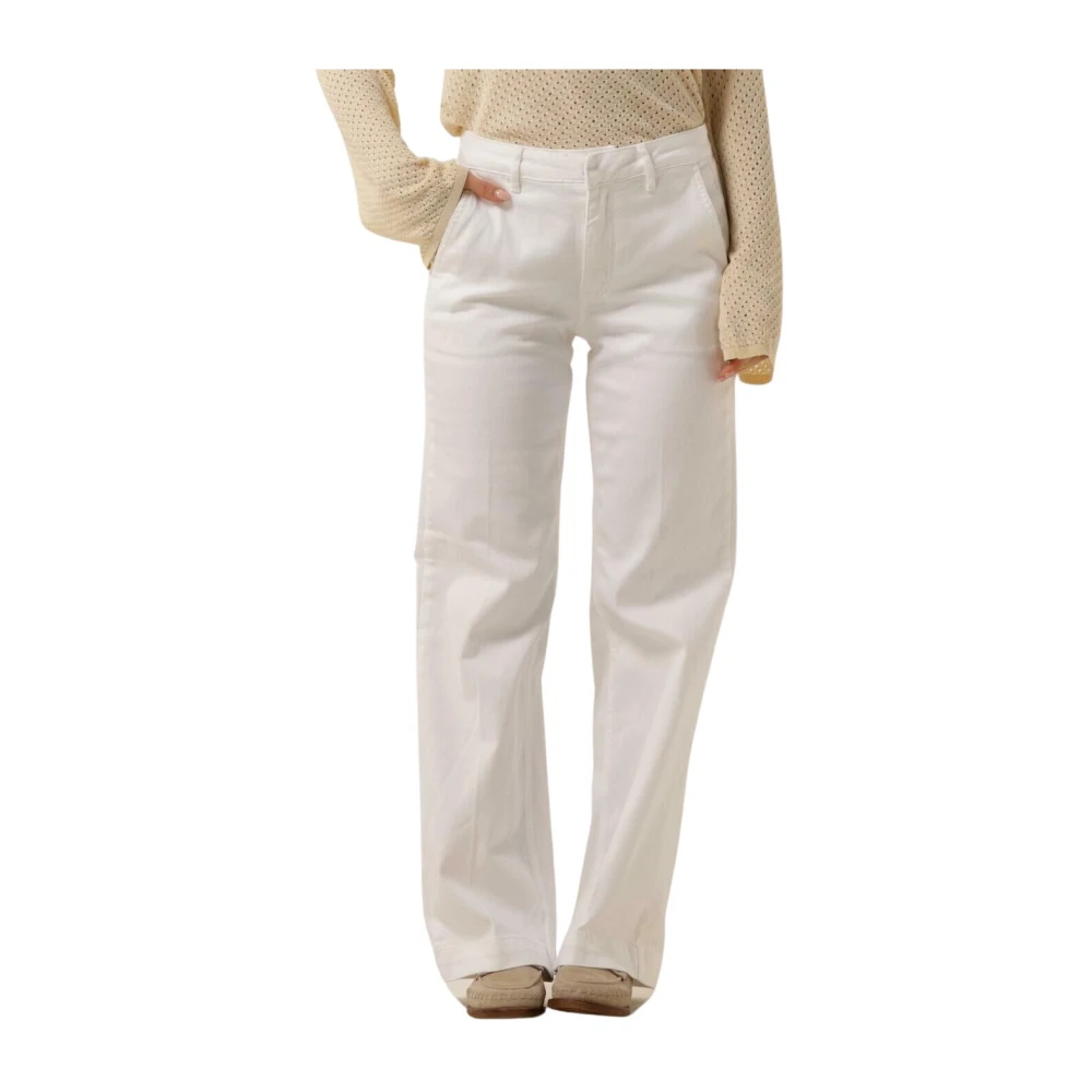 My Essential Wardrobe Witte Straight Leg Jeans Laramw Pant White Dames