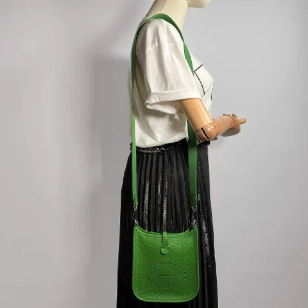 Hermès Vintage Pre-owned Leather handbags Green Dames